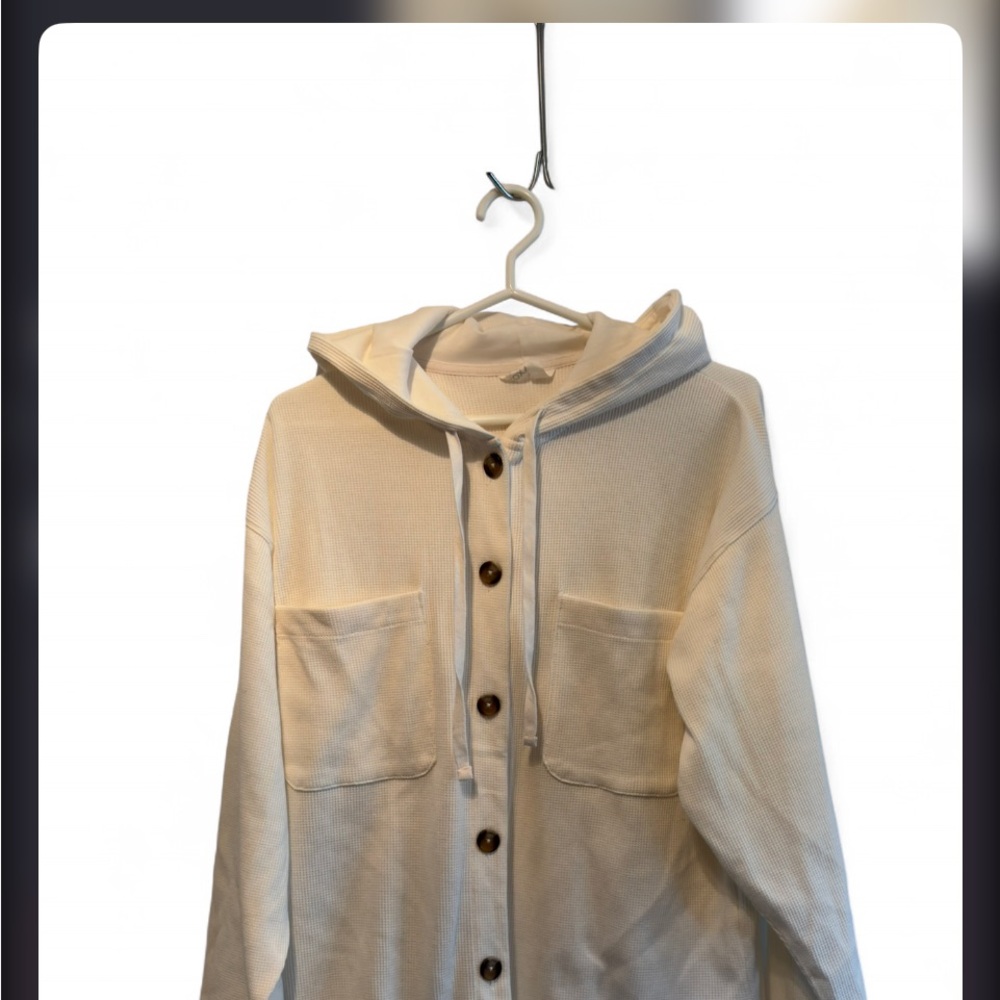 Roxy creme hooded vest